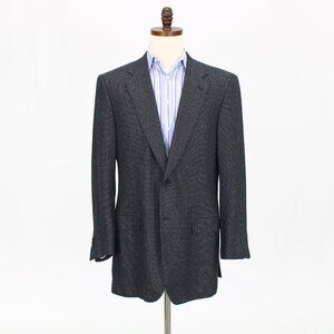 Brioni 44L Gray Solid 2-Button Sport Coat Blazer Jacket T573